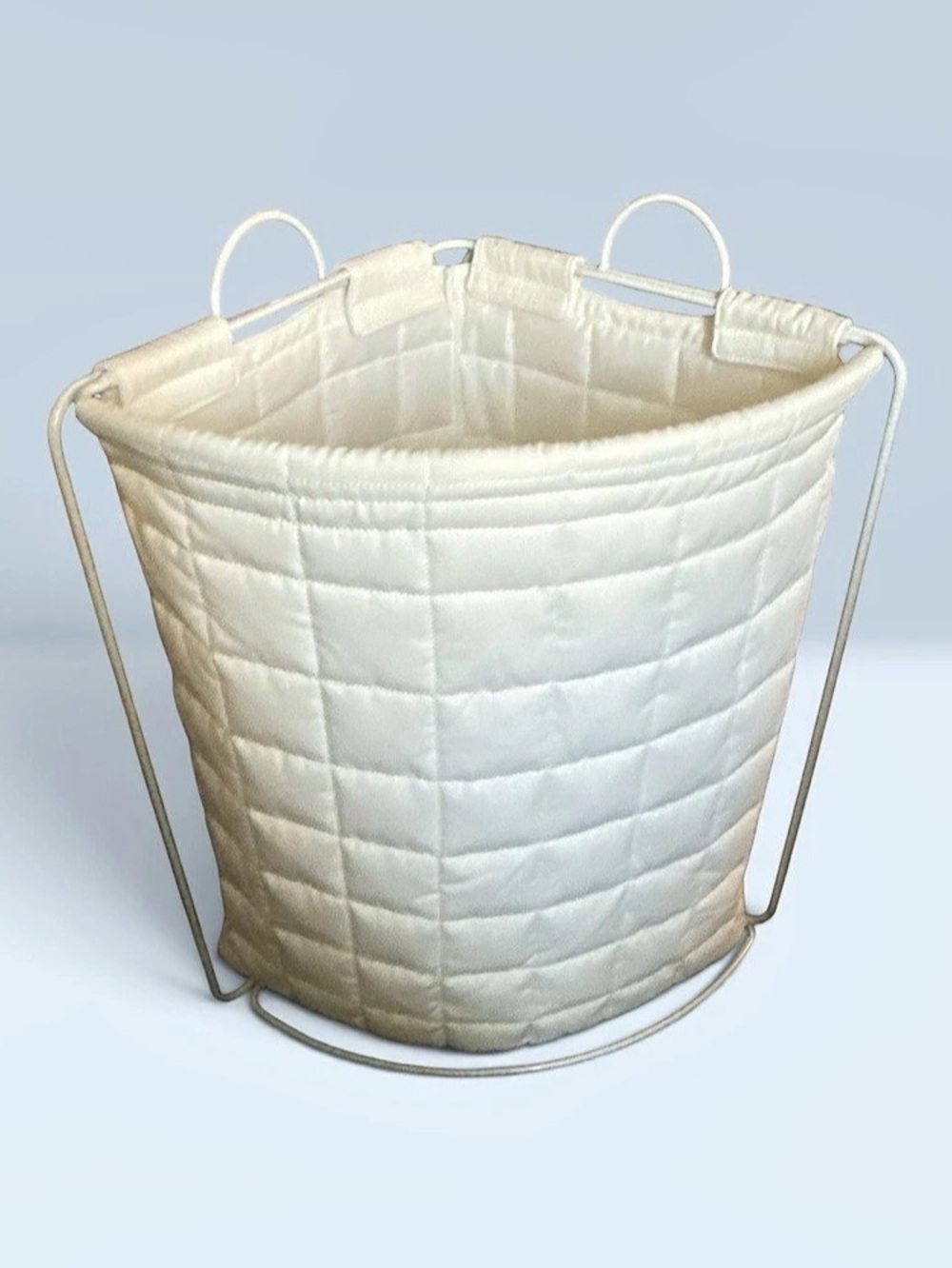 Pillowfort Quilted White Laundry Hamper